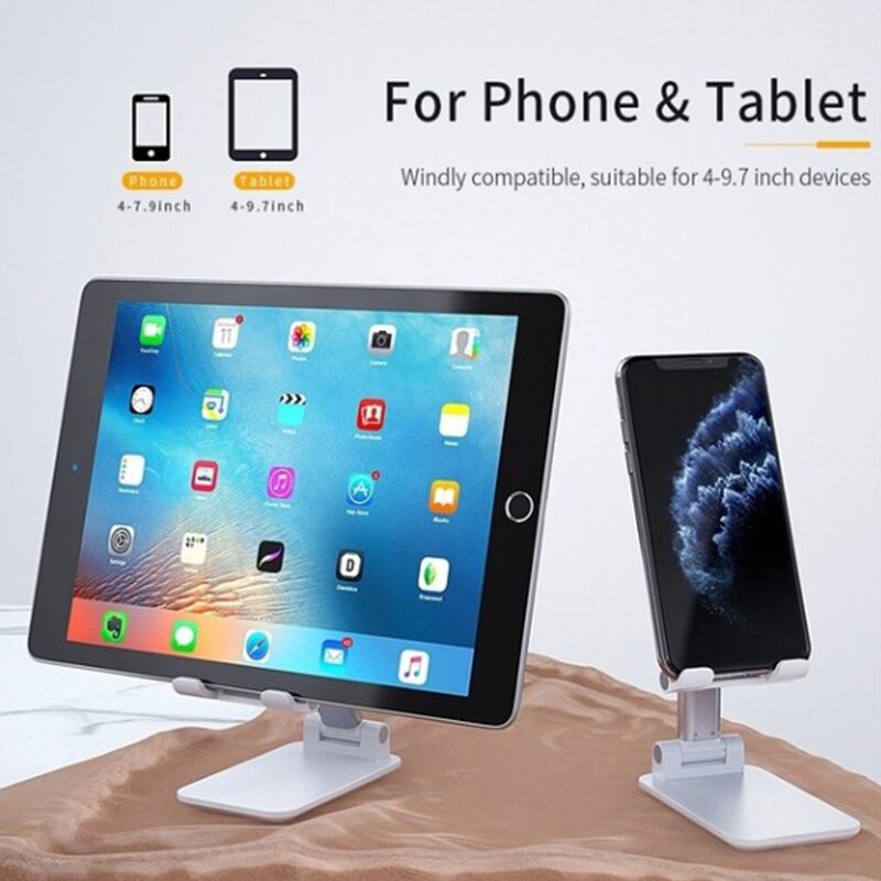 Metal Desktop Tablet Holder Table Cell Foldable