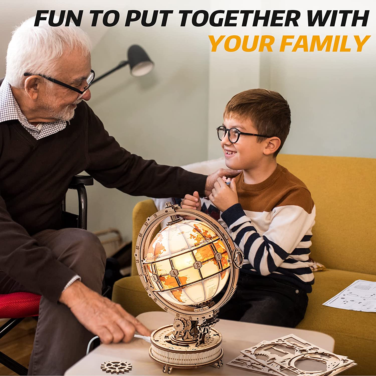 Rokr Luminous Globe 3D Wooden